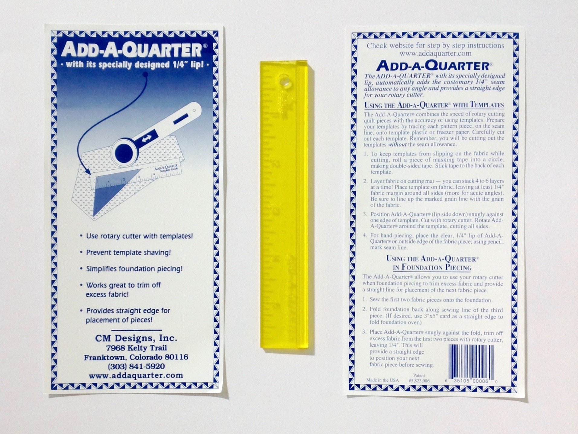 Add-A-Quarter Ruler