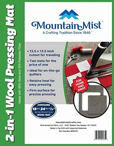 2 In 1 Wool Pressing Mat 18″x24″ +13,5″x13,5″(90% Felted 10%Pol)