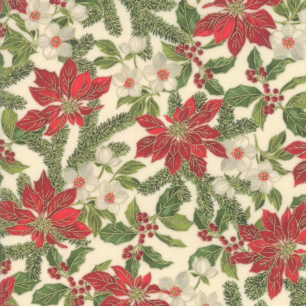 Merry Manor Metallic by ModaFabrics